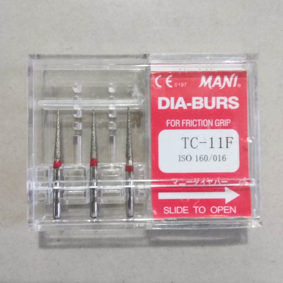 Bur Highspeed Mani Bur TC-11F Dental Diamond gelang Merah