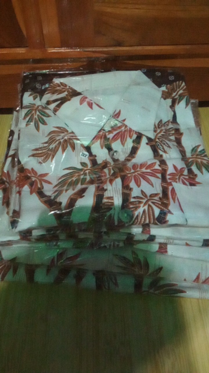 Batik Couple Keluarga Sania Ruffle Ori Ndoro Jowi Dnt Motif Bambu