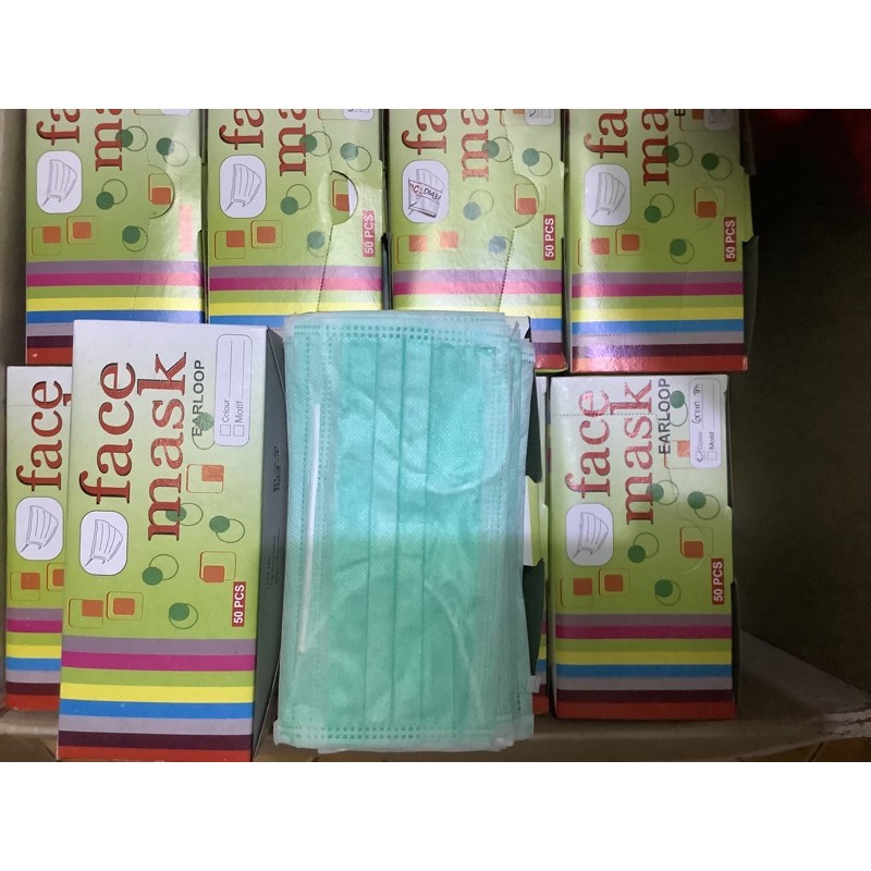 Masker Earloop Face Mask 1box 50pcs