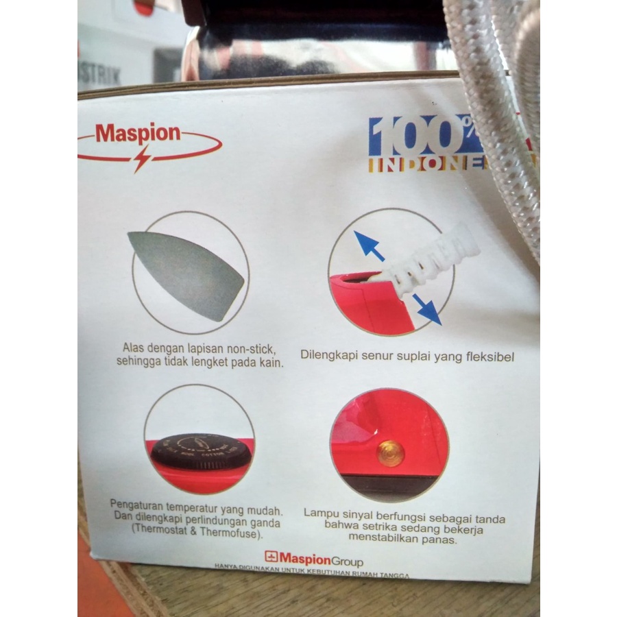 MASPION Setrika Listrik HA 125 - Garansi Resmi 1 Tahun