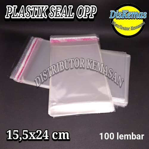 

KEMASAN PLASTIK OPP SEAL LEM PEREKAT KEMASAN SNACK SOUVENIR 15,5x24 cm