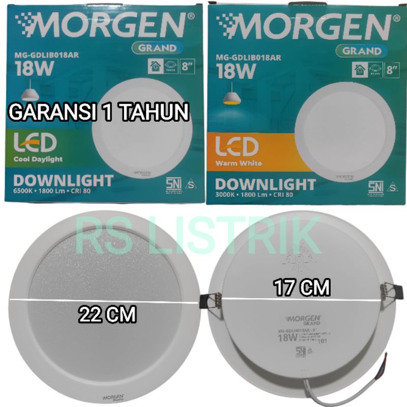 MORGEN LED PANEL IB BULAT GRAND MG-GDLIB018AR 18W 18 WATT SNI