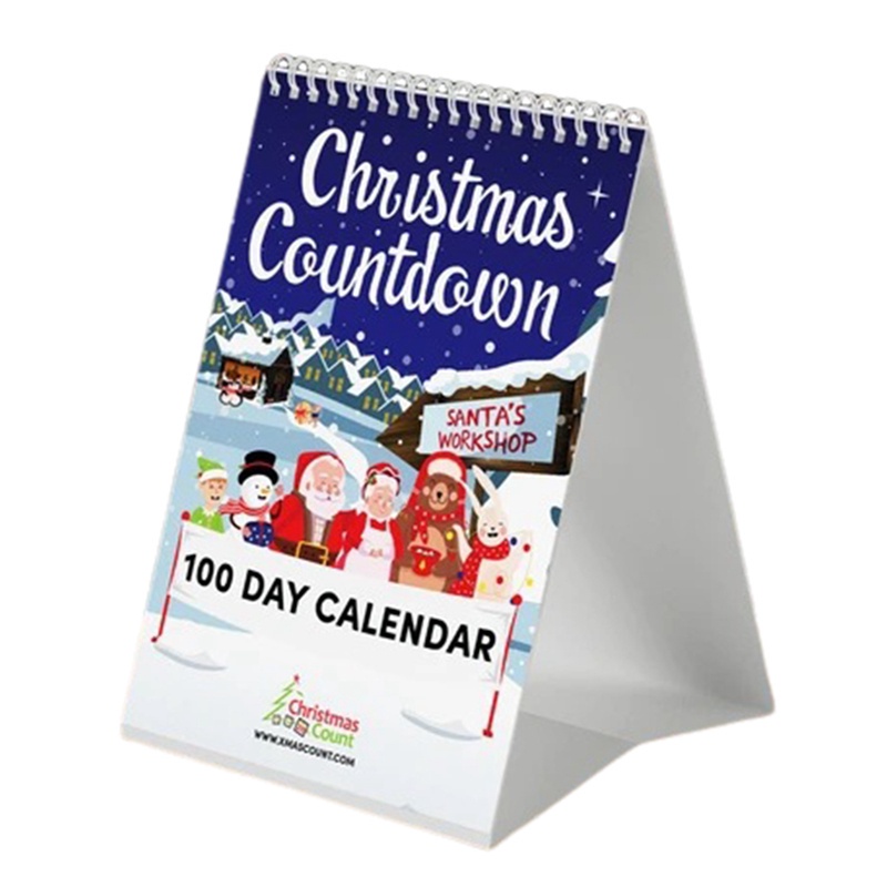 100 Day Merry Christmas Countdown Calendar 2022 Advent Countdown Calendar Rectangle Christmas Gift Diy Party Ornament Table Decor Shopee Indonesia