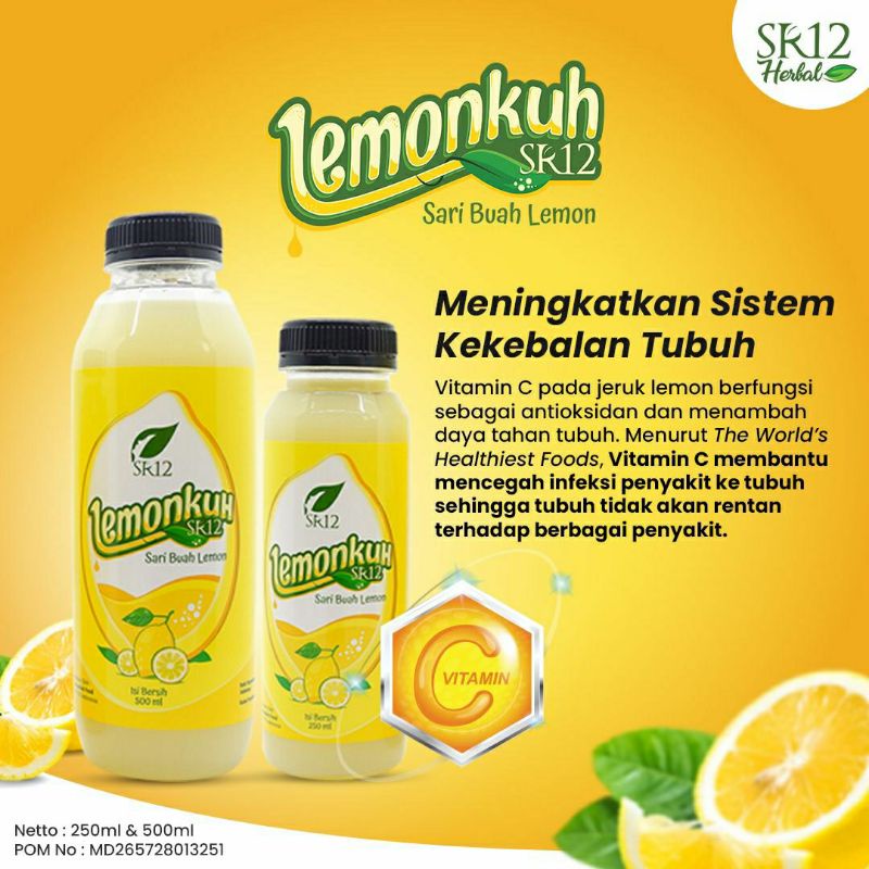 

SARI BUAH LEMON / LEMONKUH SR12 / IMUN BOOSTER / UNTUK DIET