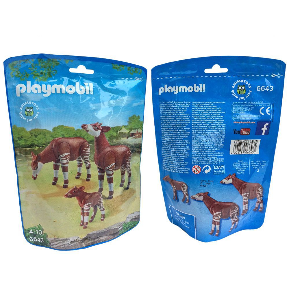 Action Figure Hewan Okapi Family Playmobil 6643 Animatoys