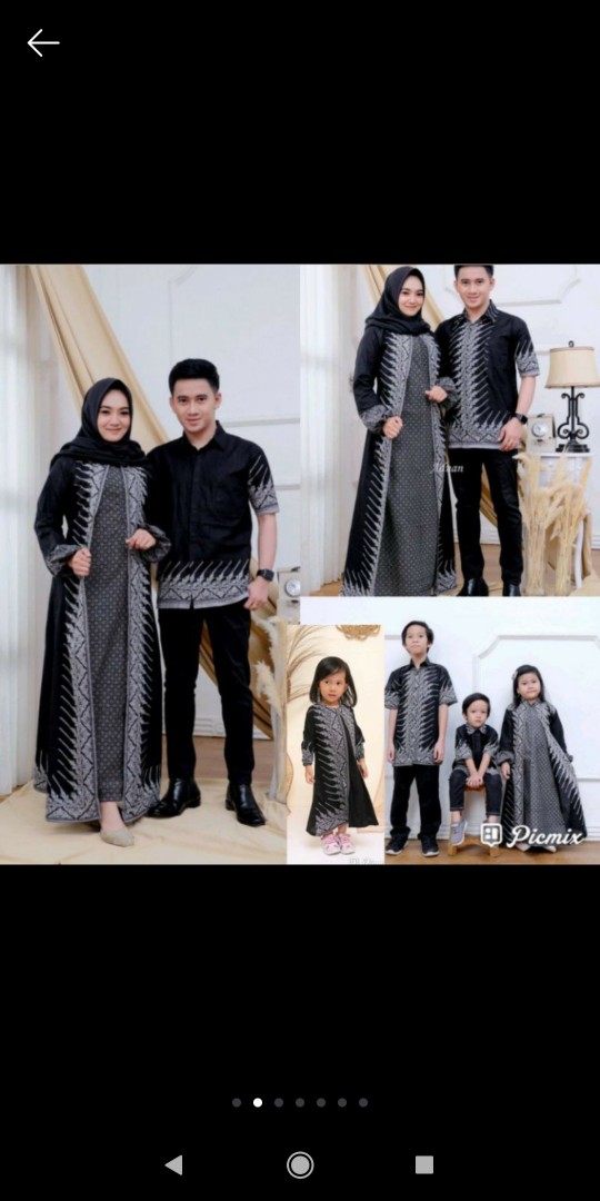 Couple Gamis Keluarga. Gamis Modang. Batik Pekalongan
