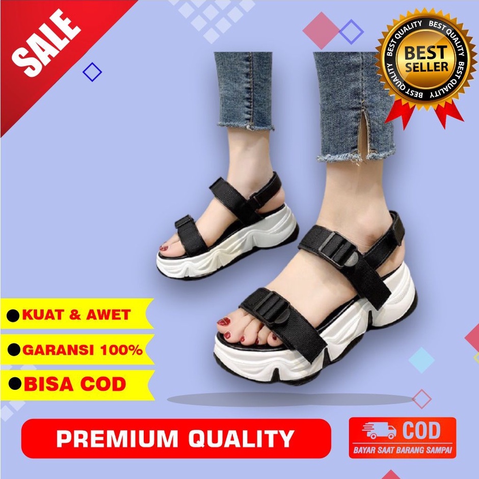 𝗖𝗢𝗗 Sendal sandal gunung wanita korea import kekinian murah ori casual gladiator tali silang sandal 