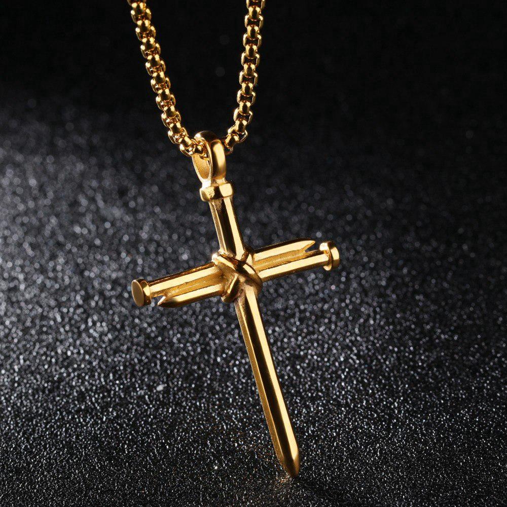 OPK Pria Kalung Salib Agama Yesus Kristus Liontin Warna OPK Pria Kalung Salib Agama Yesus Kristus Liontin Warna