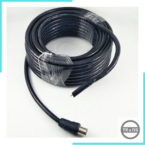 Kabel antena parabola Colokan Jack / kabel antena TV panjang 15meter dan 20meter/ kualitas baik/ mur