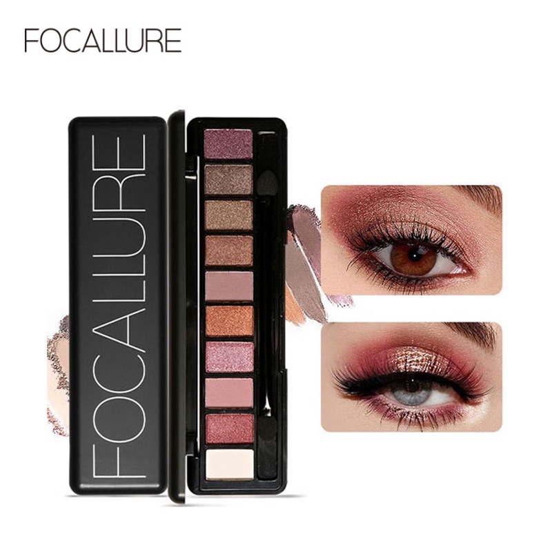 FOCALLURE 9 Colors Shimmer Matte Eyeshadow Palette  (100% Original, BPOM Certified)