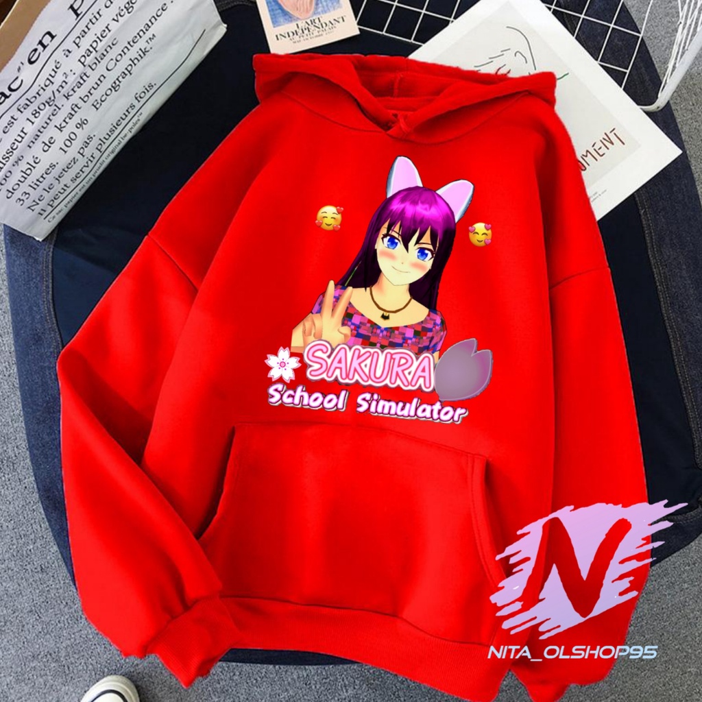 SWETER SAKURA SCHOOL SIMULATOR TERBARU HOODIE ANAK SAKURA TERLARIS