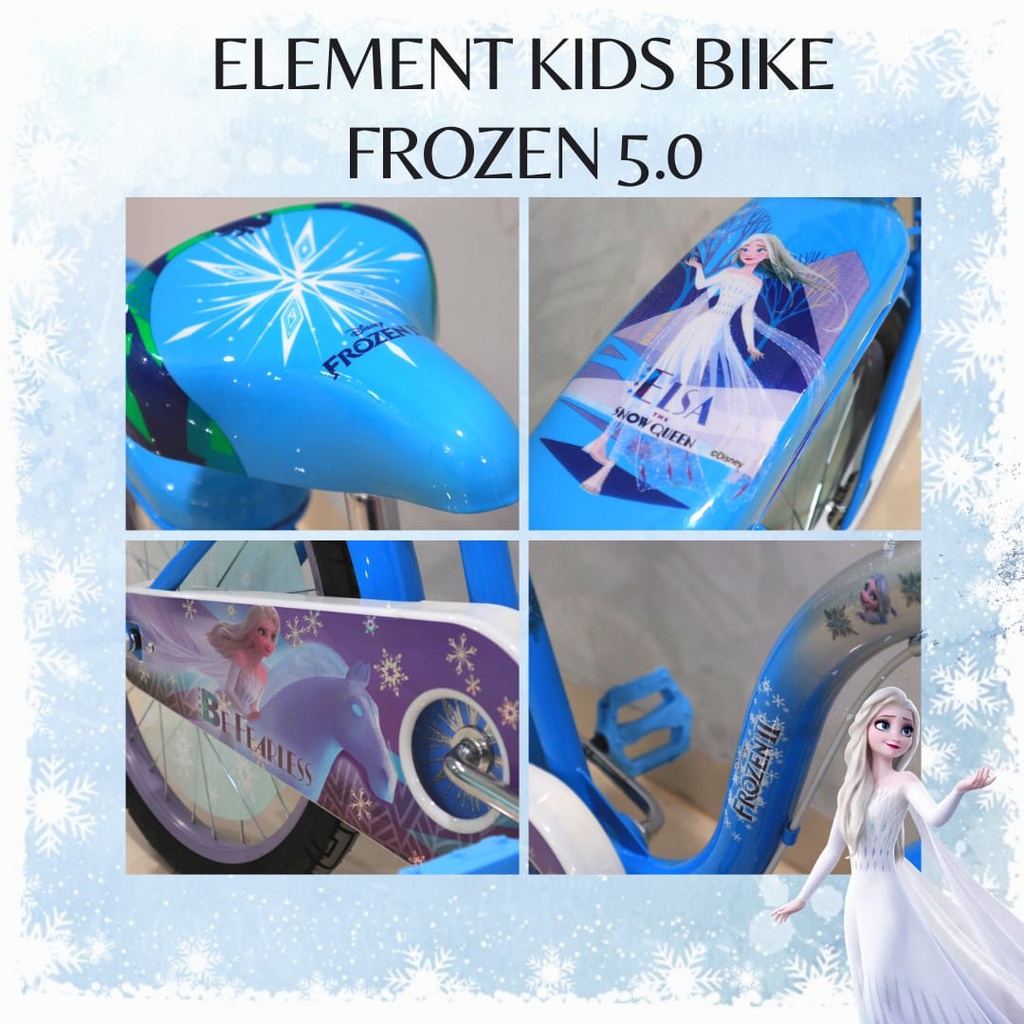 Instan Sepeda Anak Element Kids Bike Disney Series Frozen 5.0 Frame Teen Steel Garansi Original SNI-1
