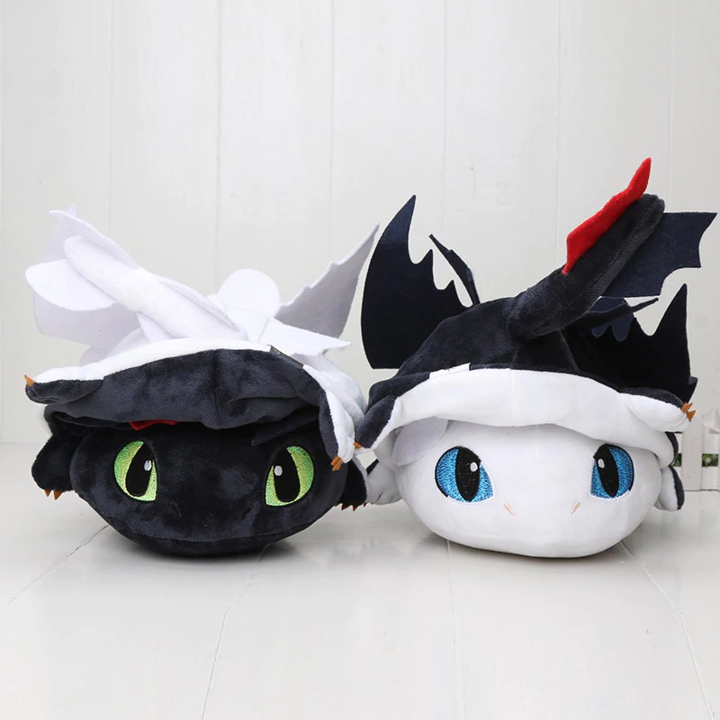 mainan 43cm How to Train Your Dragon 3 Plush Toy changeable Toothless Night Fury Light Fury