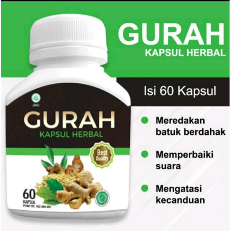 (BISA COD) KAPSUL HERBAL GURAH BATUK BERDAHAK LENDIR GANGGUAN PERNAFASAN TIDUR MENDENGKUR NGOROK