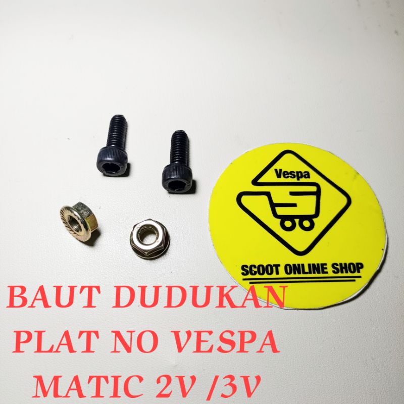 Baut Plat Nomor Vespa Matic