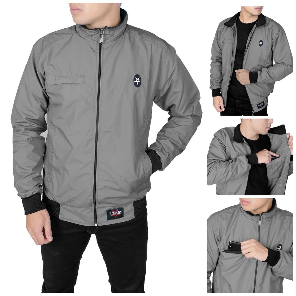 Jaket Pria Harington Semi Parka Cowok Parasut Premium Parasit Jn Original Rebel Id