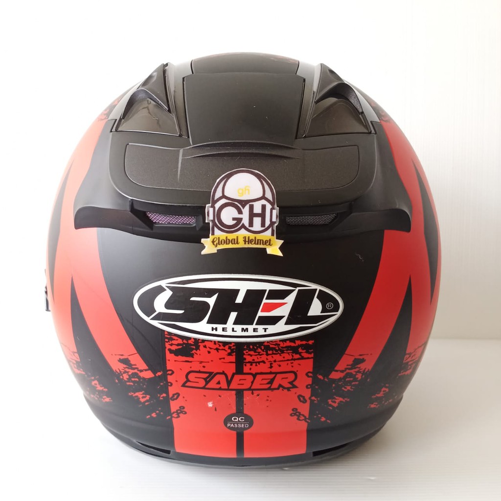 Helm Shell Rover Motif Saber Black Doff Red Original