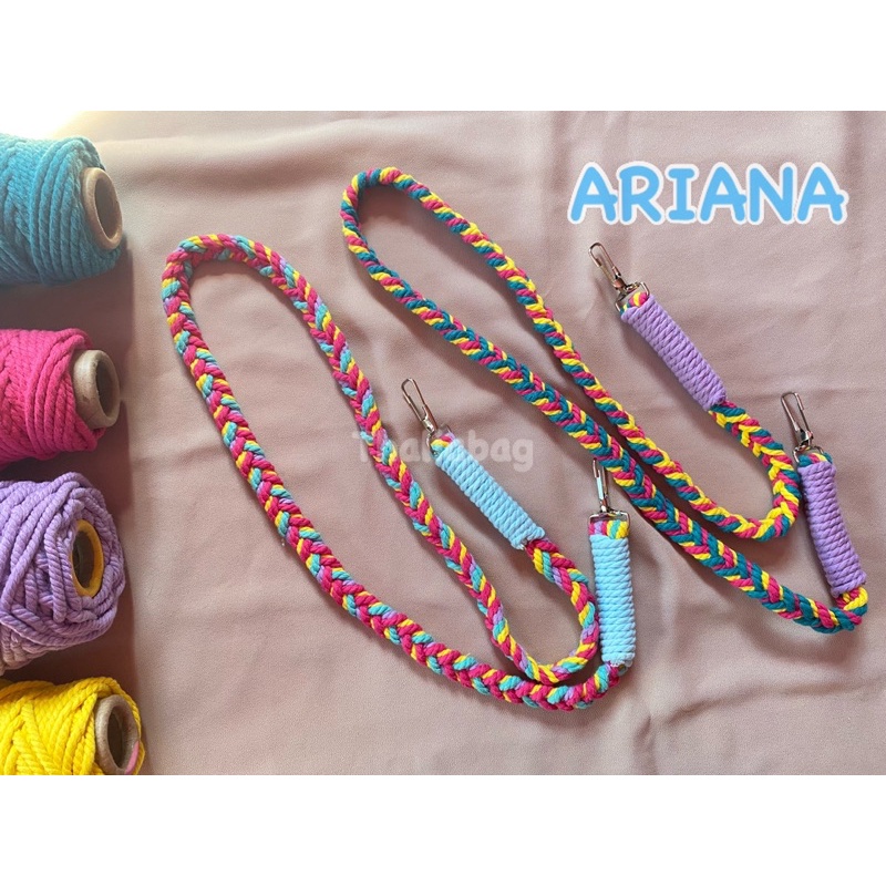 READY STOK STRAP BAG MACRAME ARIANA BY THALIABAG // TALI TAS // HANDMADE // SHOULDERBAG // SLINGBAG // KEYCHAIN // RACUN SHOPEE