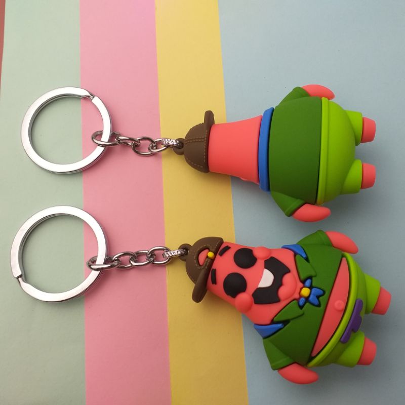 gantungan kunci spongebob/patrick/squidward/tn.crab// keychain lucu