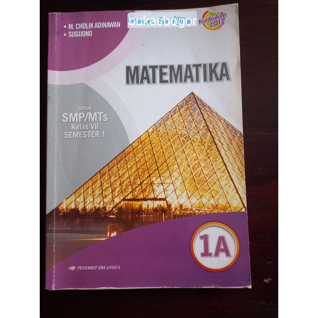 Buku Matematika Kelas 7 VII SMP MTs Semester 1 dan 2 - Kurikulum 2013 - Erlangga