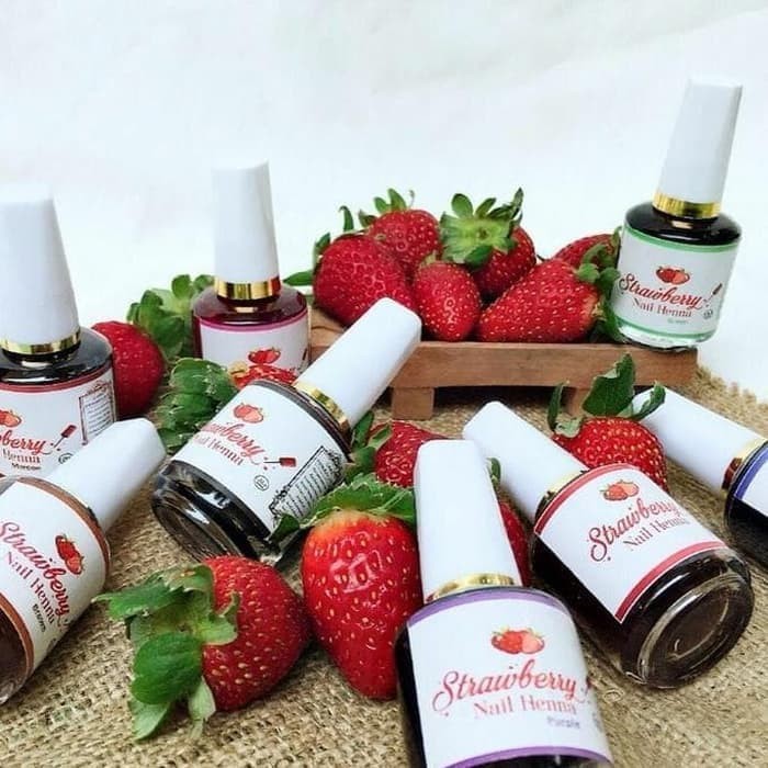 Strawberry Nail Henna / Kutek Halal Hena BPOM Original