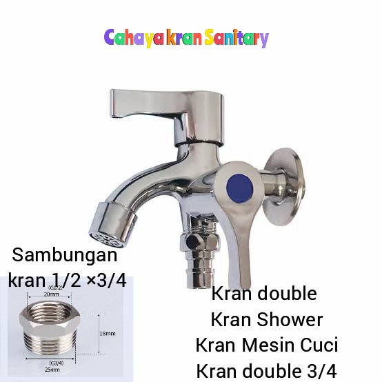 new kran double 3/4/kran cabang/kran shower/kran Air 3/4