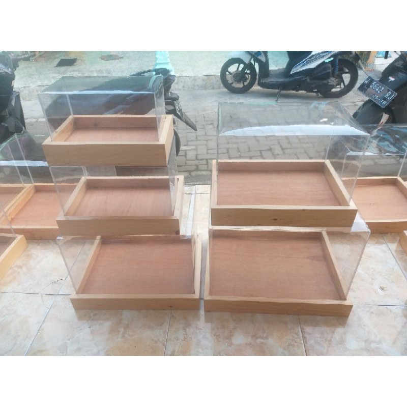 READY Kotak hantaran kayu + Tutup Mika