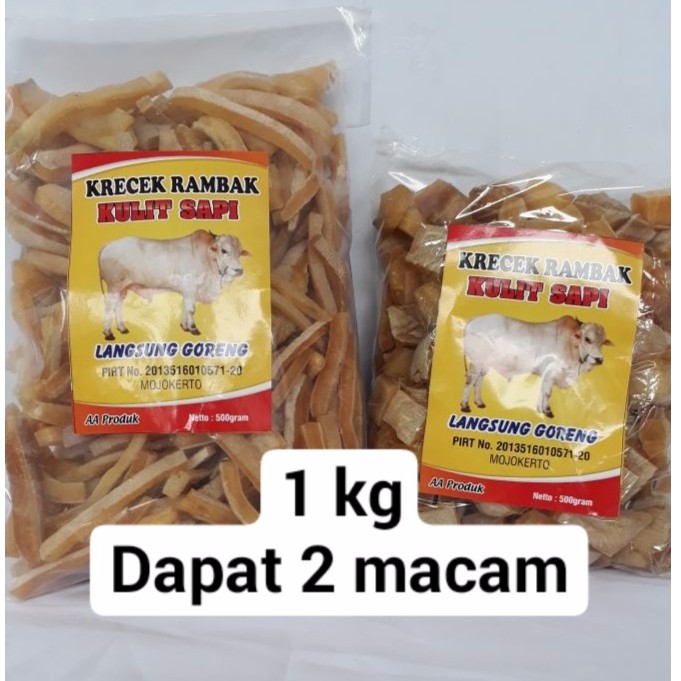 

LEBIH HEMAT!!! Krecek/Kerupuk Rambak Sapi Mentah Stick+Kotak