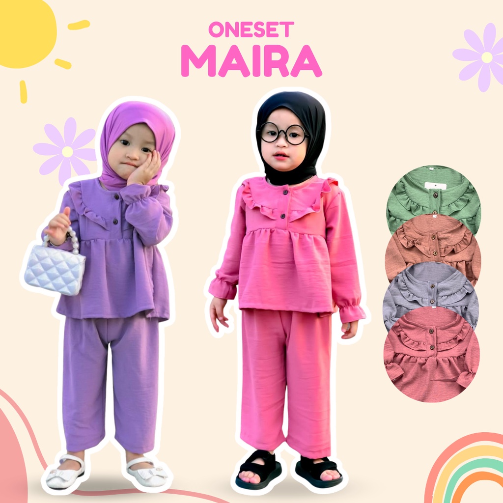 6BLN - 3TH SETELAN ANAK PEREMPUAN MAIRA ONE SET ANAK PEREMPUAN