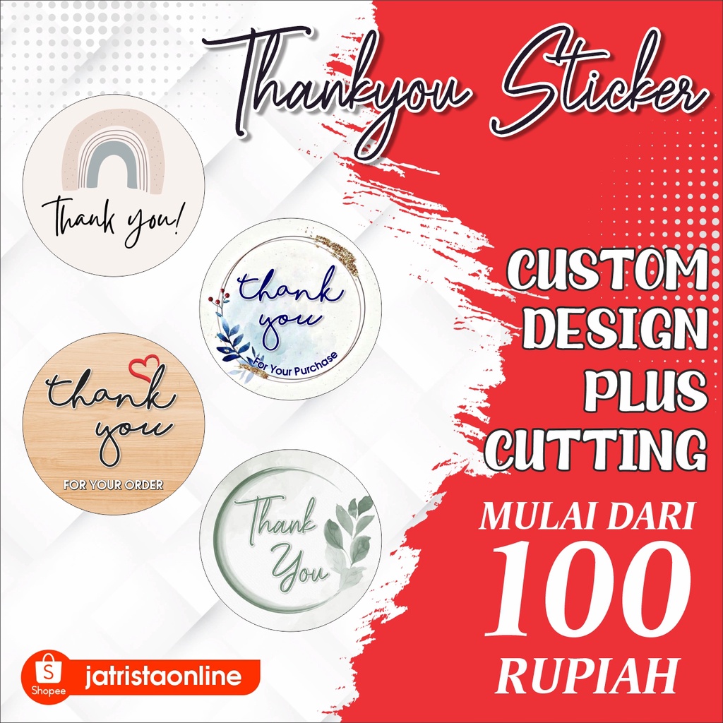 

STIKER SEGEL THANK YOU STICKER ONLINESHOP LABEL CROMO PROSES CEPAT