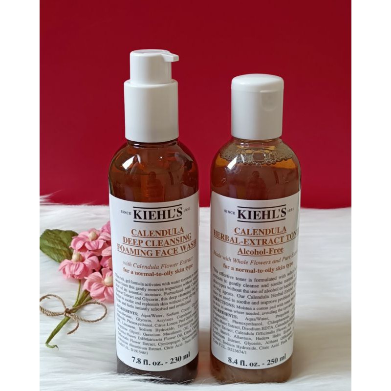 Kiehls Calendula Herbal Toner 250 ml - Calendula Face Wash 230 ml