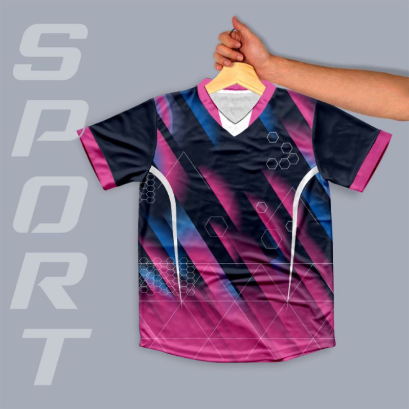 kaos jersey badminton pria