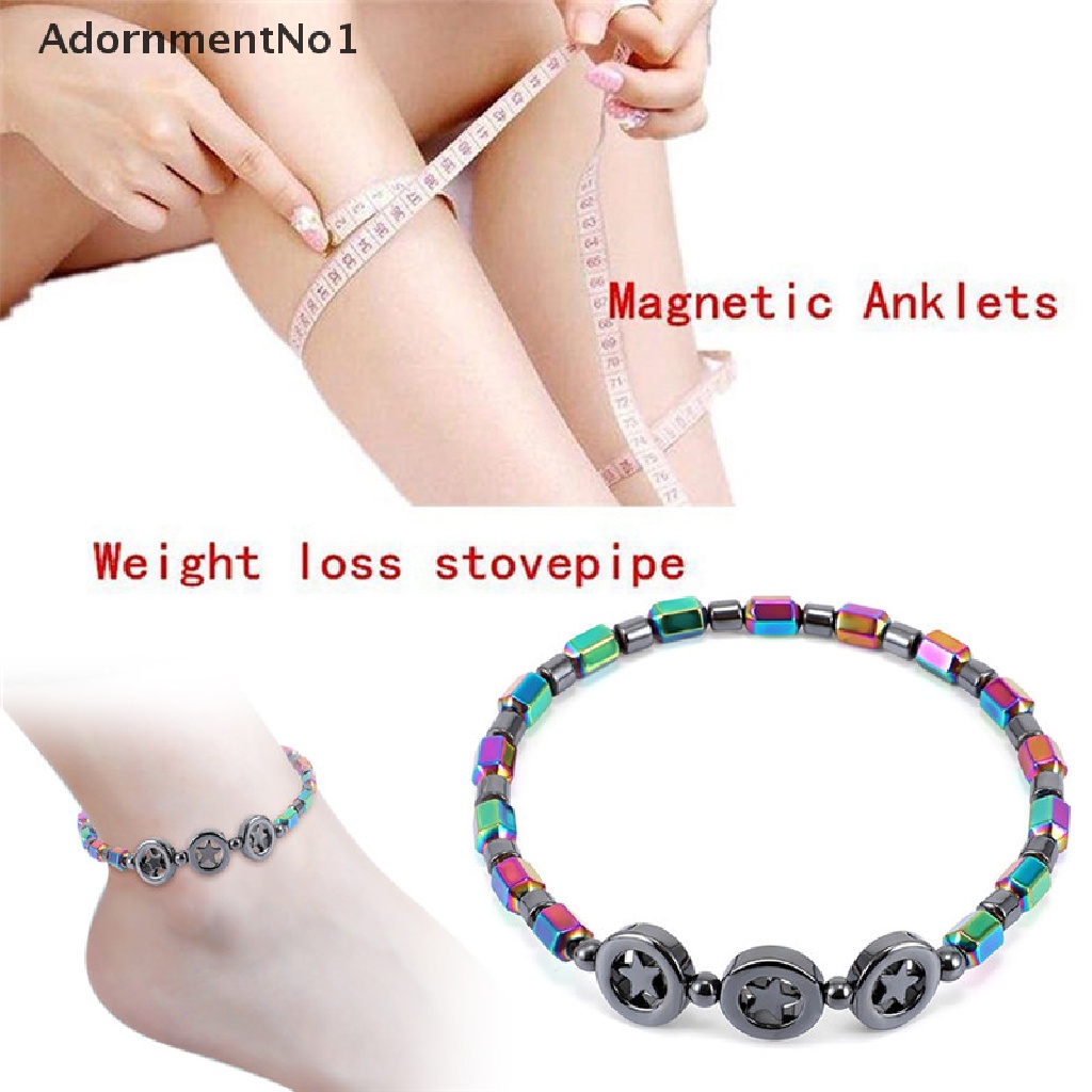 (AdornmentNo1) Gelang Kaki Batu Hematite Pelangsing / Penurun Berat Badan Untuk Wanita