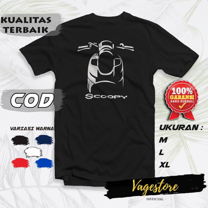PAKAIAN ATASAN BAJU KAOS MOTOR HONDA SCOOPY SCOOTER DISTRO ORIGINAL CLUB PRIA COWOK TERBARU