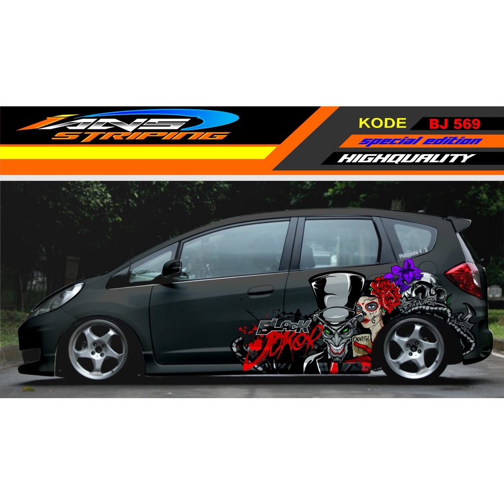 DECAL MOBIL BRIO JAZZ AGYA YARIS / STIKER MOBIL BRIO / DECAL STICKER JOKER / STIKER VARIASI MOBIL