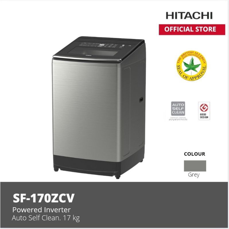 HITACHI MESIN CUCI  SF-170ZCV 17kg Top Loading