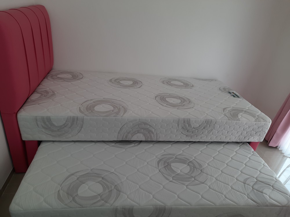 Kasur Set  Ranjang Sorong Latex Enzel Sweet 2in1 Uk.90x200cm - 120x200
