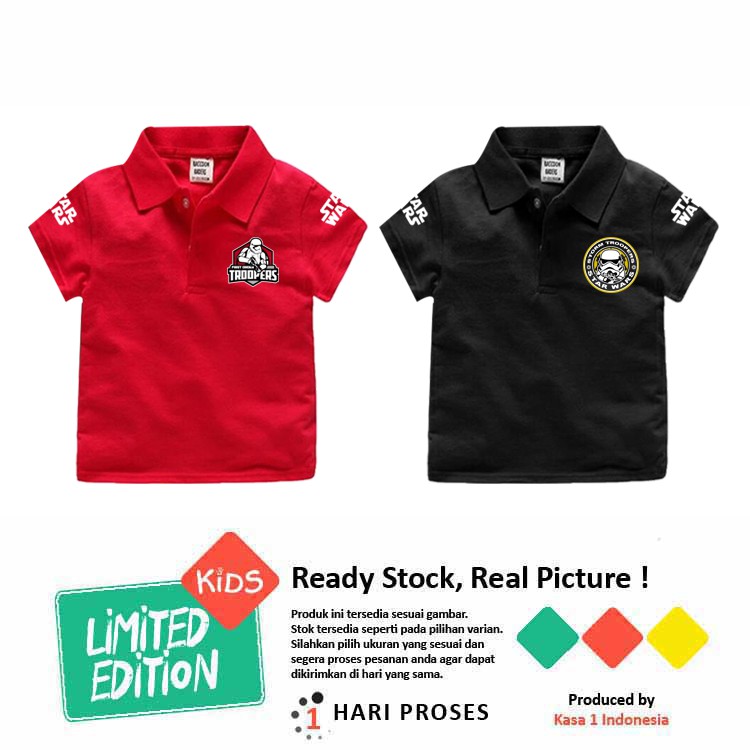  Kaos  Kerah Polo  Star Wars Anak  Laki  Laki  usia 1 10 Tahun 