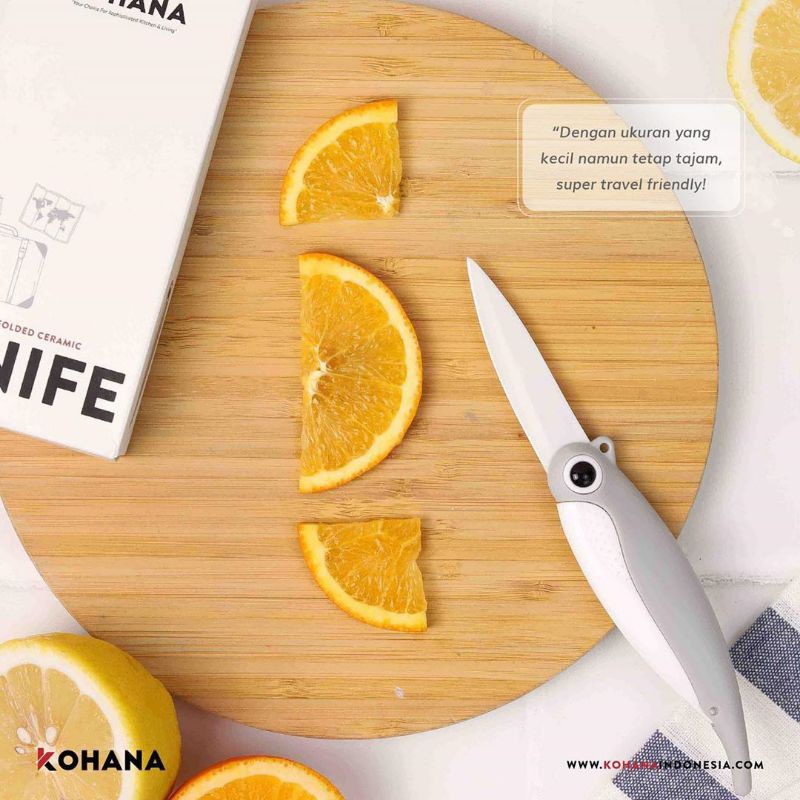 Kohana Paring Knife / Ceramic Scissors / Travelling Folded Ceramic / Cleaver Knife / Utility / Chef | Pisau Gunting Keramik