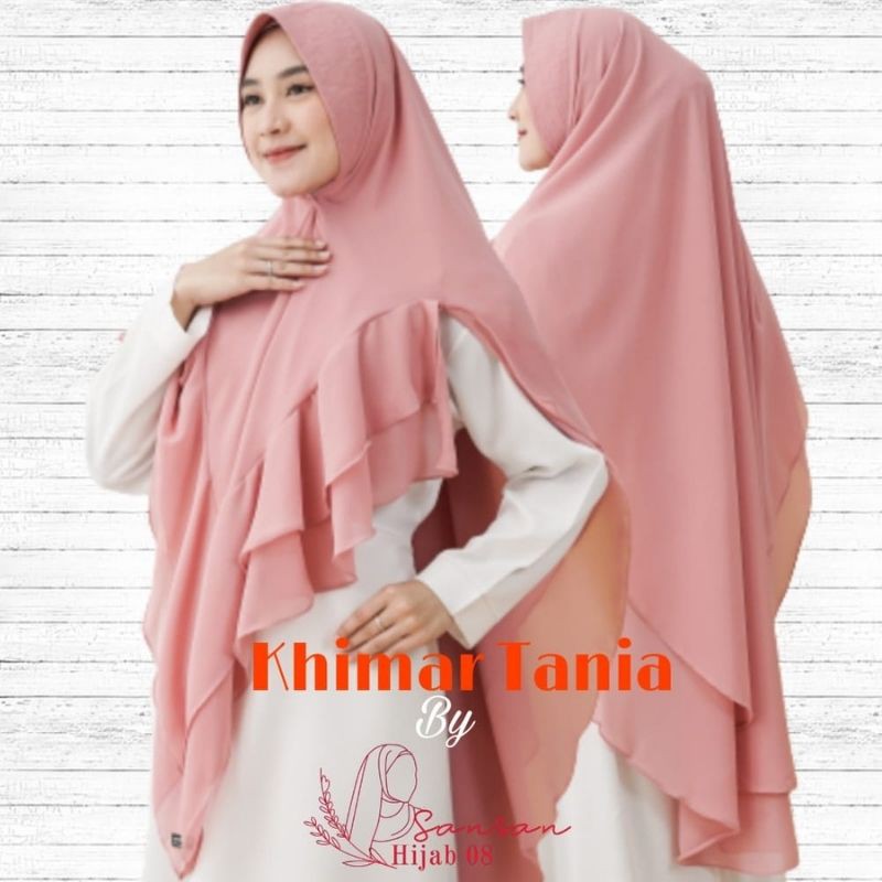 Khimar Jumbo Ceruty Premium Soft  Pet TANIA 2 Layer Ceruty Babydoll