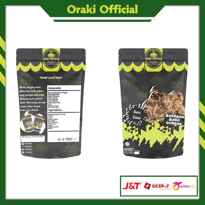

Basreng Oraki Daun Jeruk Extra Gurih - 250 gram