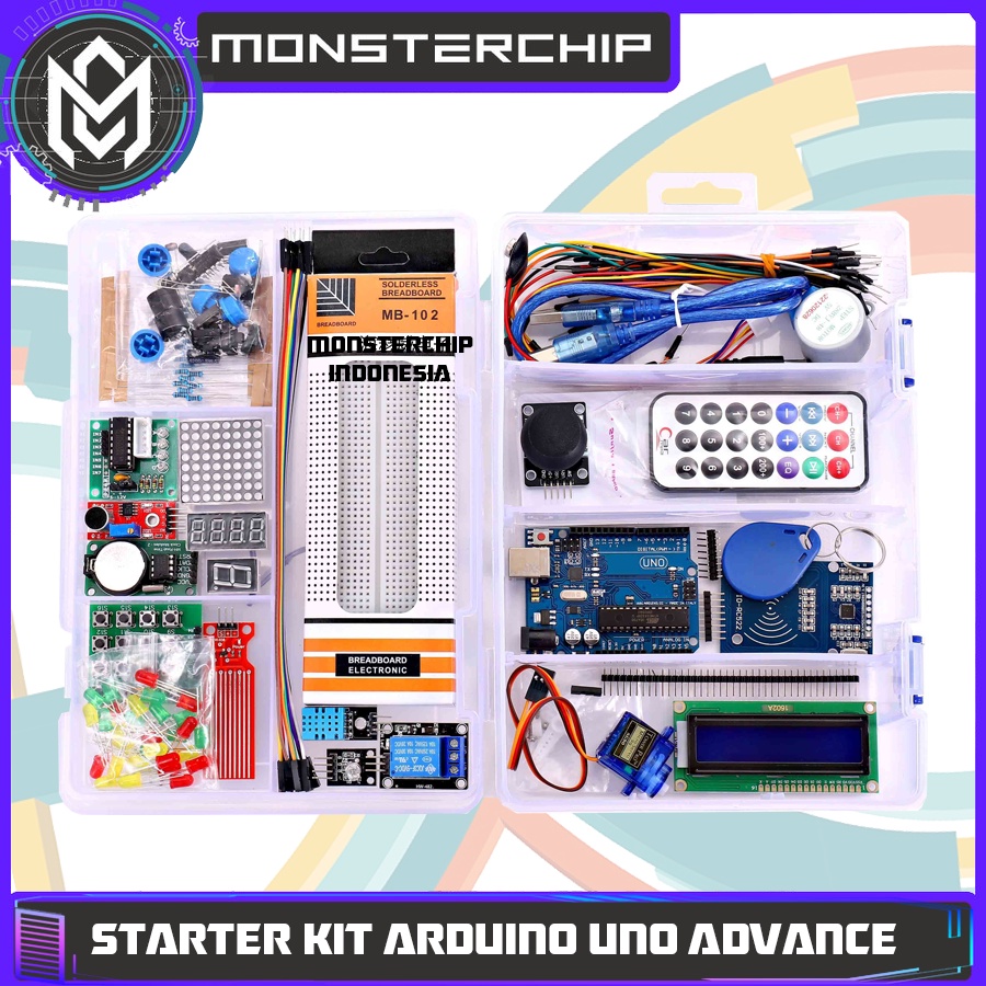 MINI MONSTER TRAINER ARDUINO KIT STARTING ARDUINO BASIC PAKET LENGKAP