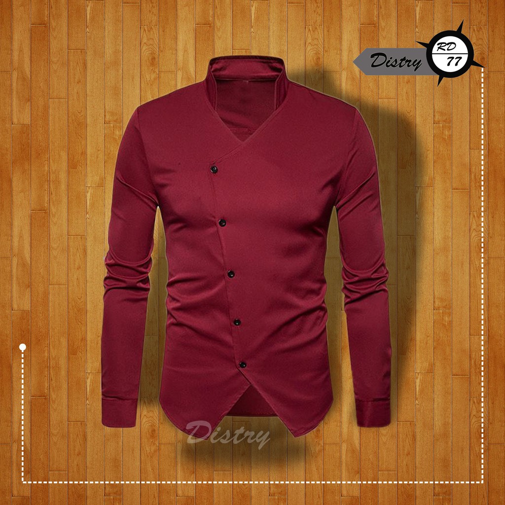 DISTRY - kemeja pria premium korean style slim fit fashionable pria dewasa