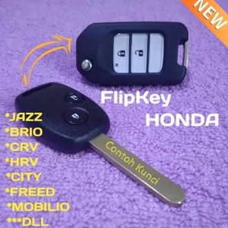 Casing Kunci Lipat Mobil Honda Jazz/City/Brio/Freed/Crv/Hrv/Mobilio/Casing Kesing Cover Kunci Lipat 