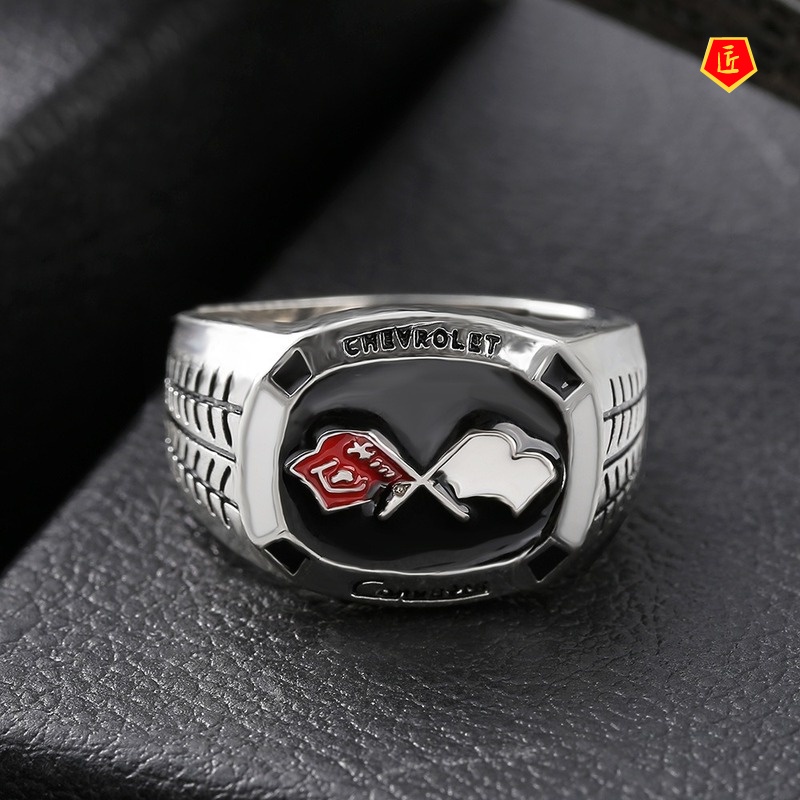 [Ready Stock]Men's Classic Personality Legend Sports Car Ring