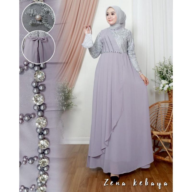 GAMIS PAYET MUTIARA GAMIS PESTA KONDANGAN GAMIS MUSLIM TILLE MIX CERUTY