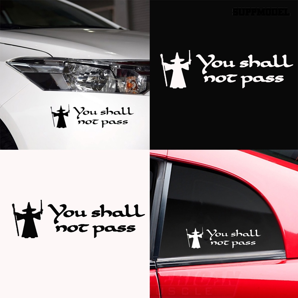 Stiker Tulisan You Shall Not Pass Untuk Dekorasi Mobiltruk