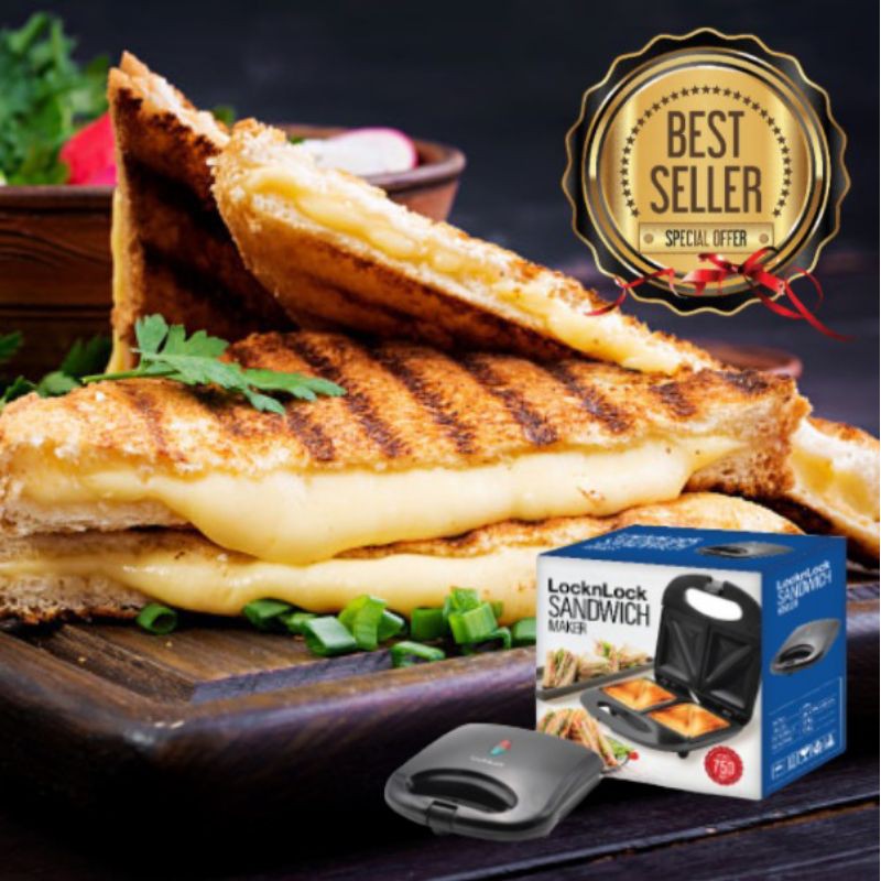 Lock n Lock Toaster/Sandwich Maker/ Pemanggang Roti Lock n Lock Original