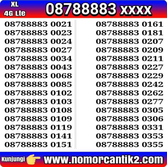 Dijual Nomor cantik xl digit 4G Lte prabayar ( 9 ) Murah