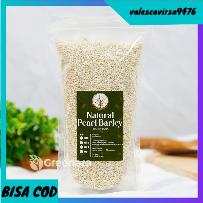 

⭐BISA COD⭐ Natural Pearl Barley / Biji Jali - Jali 1Kg